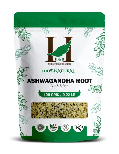 H&C Ashwagandha Wurzel (geschnitten und gesiebt) – 100 g Packung | Kräutertee-Zutat | loser Tee von H&C HERBAL INGREDIENTS EXPERT