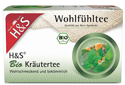 H&S Bio Kräutertee: Wohlschmeckende und bekömmliche Kräuter-Teemischung, 20 x 1,5 g von H & S