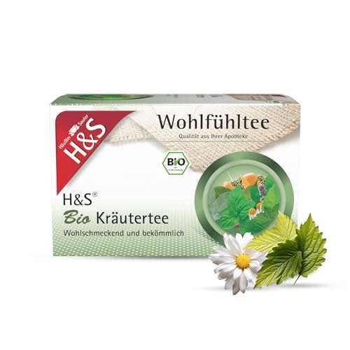 H&S Bio Kräutertee: Wohlschmeckende und bekömmliche Kräuter-Teemischung, 20 x 1,5 g von H & S