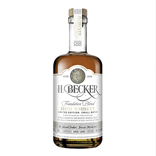 H. Becker Irish Whiskey Foundation Blend I Limitierter Small Batch Whiskey I Foundation Blend aus Single Grain Whisky & Single Malt Whiskey I 40% Vol. I 0,7 L H. Becker Irish Whiskey Foundation Blend I Limitierter Small Batch Whiskey I Foundation Blend aus Single Grain Whisky & Single Malt Whiskey I 40% Vol. I 0,7 L von H. Becker