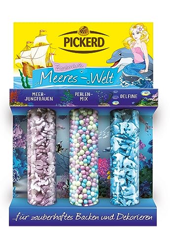 Pickerd Sea World Mermaid Mix Bunte Streusel 3-Stück, 70 g, Ungiftig von Pickerd