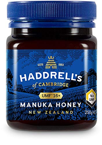 Haddrells Manuka Honig - 550+ MGO 250 gr - Premium Honig aus Neuseeland mit zertifiziertem Methylglyoxal Gehalt, laborgeprüft - Manukahonig von HADDRELLS OF CAMBRIDGE