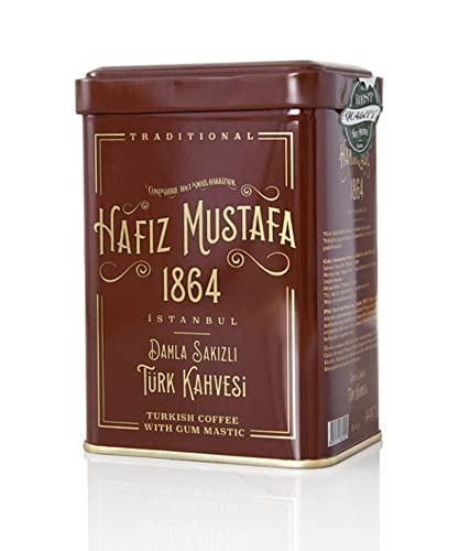 Hafiz Mustafa 1864 Istanbul, Gum Mastic Turkish Coffee, Finest Ground, Authentic, Milled and Medium Roasted Arabica Beans, Tray Gift Ideas for Birthday, Christmas von HAFIZ MUSTAFA 1864 ISTANBUL