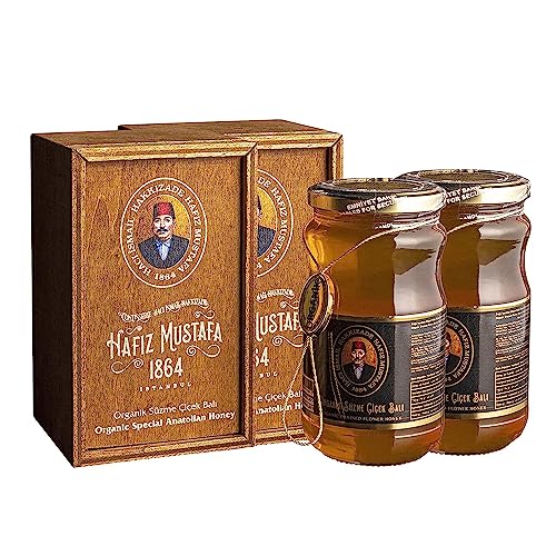 Hafiz Mustafa 1864 Istanbul, Türkisches Entzücken, Nachspeisen, Snacks, roher, reiner Blumenhonig im Glas, türkische Süßigkeiten, Geschenkideen für Geburtstag Weihnachten von HAFIZ MUSTAFA 1864 ISTANBUL