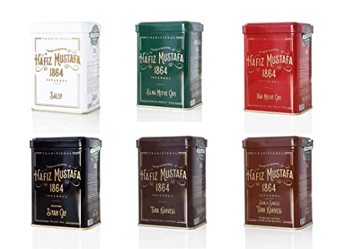 Hafiz Mustafa 1864 Istanbul, Sortenpackung Granatapfeltee, Apfeltee, Schwarztee, türkischer Kaffee, Mastixkaffee, Salep, insgesamt 6 Dosen Geschenkidee zum Geburtstag, Weihnachten Hafiz Mustafa 1864 Istanbul, Sortenpackung Granatapfeltee, Apfeltee, Schwarztee, türkischer Kaffee, Mastixkaffee, Salep, insgesamt 6 Dosen Geschenkidee zum Geburtstag, Weihnachten von HAFIZ MUSTAFA 1864 ISTANBUL