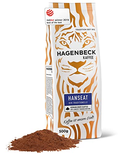 Hagenbeck - Kaffee - Hanseat - Röstkaffee - Kaffeebohnen gemahlen - 500g - Aromatisch - Würzig von Hagenbeck Kaffee