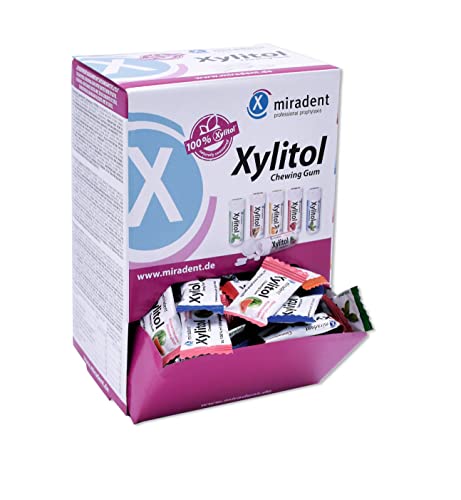 miradent Xylitol Kaugummi Schüttbox | 200x zuckerfreies Xylitol Kaugummi | Zahnpflegekaugummi für Kinder & Erwachsene |vegan | kariespräventiv miradent Xylitol Kaugummi Schüttbox | 200x zuckerfreies Xylitol Kaugummi | Zahnpflegekaugummi für Kinder & Erwachsene |vegan | kariespräventiv von miradent