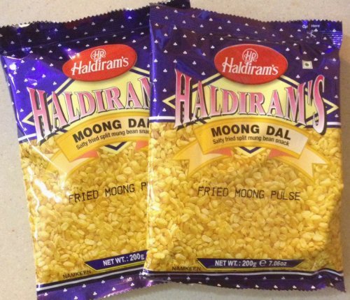 Haldiram's Moong Dal - Salty Fried Split Moong Bean Snack / 200g., 7.06oz. (Pack of 2) by Haldiram von HALDIRAM