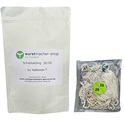 Schafsaitling Saitling Schafsdarm Kaliber 26/28 füllfertig 1A im Beutel 91,4 Meter | wurstmacher-shop by trümper HALLENDO® von HALLENDO