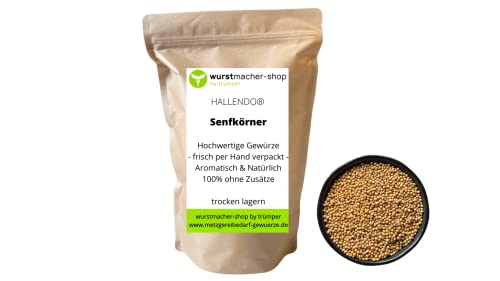 Senfkörner Senfsaat Senfsamen gelb 1 kg - wurstmacher-shop by trümper HALLENDO® von HALLENDO