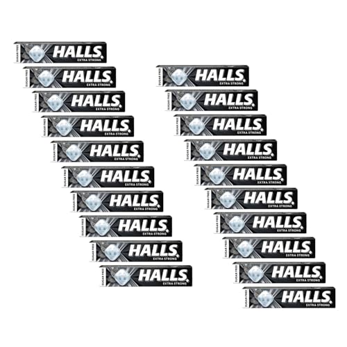 DEU | Halls® | Erfrischende Bonbons ohne Zucker | Halls® Extrastark | Menthol- und Eukalyptusbonbons - 20 Stück (640 Gr) von HALLS