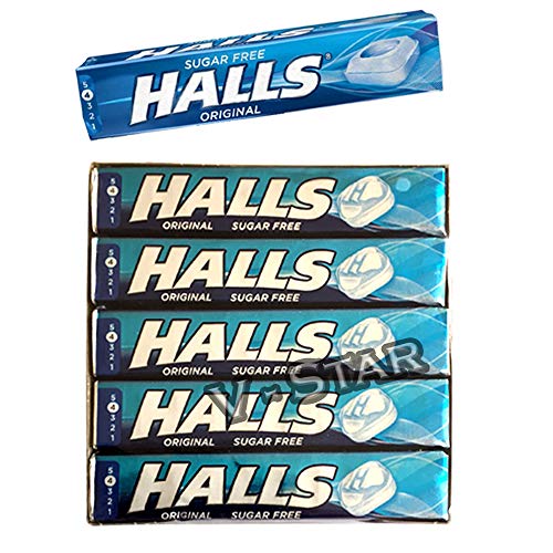 FULL BOX OF HALLS SUGAR FREE SWEETS 20 x 33g PER PACK (ORIGINAL) von HALLS
