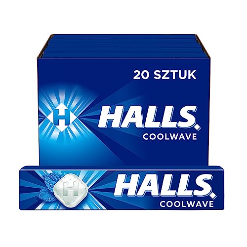 Halls CoolWave Mints mit Menthol 180 Tropfen (20 Sticks mit je 9 Tropfen) von HALLS