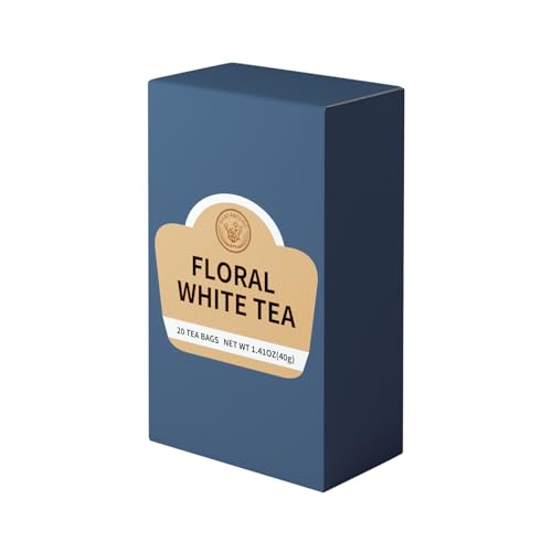 HANFANGLING Weißer Tee mit Blumenaroma, enthält weißen Tee, Rose, Kirschblüte, Jasmin, natürliche Blumen und Kräuter, erfrischt den Geist, lindert Angstzustände, fördert den Schlaf, Geschenktee. von HANFANGLING
