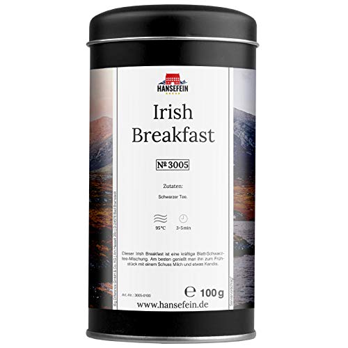 Hansefein Irish Breakfast Schwarzer Tee lose 100g in Aromadose von HANSEFEIN