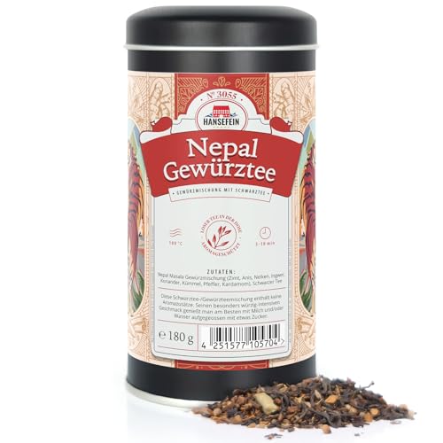 Hansefein Nepal Gewürztee Schwarztee-/Gewürzteemischung 180g in Aromadose von HANSEFEIN