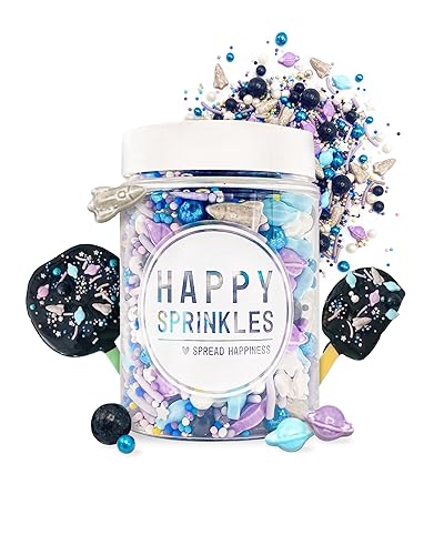 Happy Sprinkles Cosmic Galaxy 90g | Bunter Streudekor & Streusel zum Dekorieren von Kuchen, Eis & Keksen | Ideal für Geburtstage & Partys von HAPPY SPRINKLES