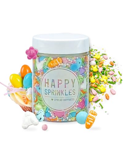 HAPPY SPRINKLES Easter Hopp 90g | Bunter Streusel Mix Mit Schokolade Zum Dekorieren | Liebevolle Tortendeko | Für Kekse, Eis & Kuchen Geeignet (90g Bunny Butts) HAPPY SPRINKLES Easter Hopp 90g | Bunter Streusel Mix Mit Schokolade Zum Dekorieren | Liebevolle Tortendeko | Für Kekse, Eis & Kuchen Geeignet (90g Bunny Butts) von HAPPY SPRINKLES