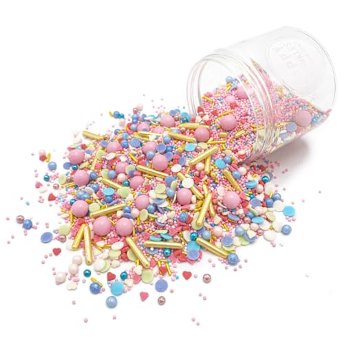 HAPPY SPRINKLES Dancing Queen 90g | Bunter Streusel Mix Mit Schokolade Zum Dekorieren | Ideale Tortendeko | Für Kekse, Eis & Kuchen Geeignet von HAPPY SPRINKLES