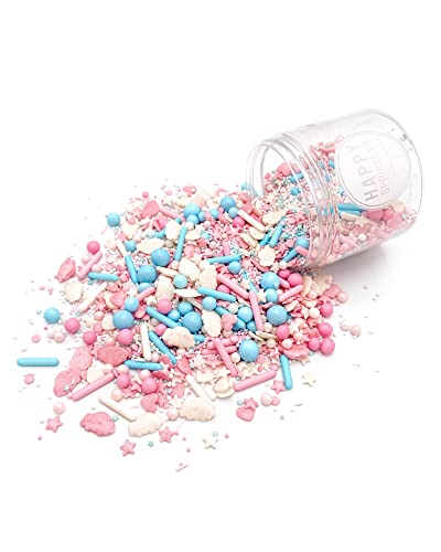 Happy Sprinkles Sweet Heaven 90g | Bunter Streusel Mix Mit Schokolade Zum Dekorieren | Ideale Tortendeko | Für Kekse, Eis & Kuchen Geeignet (90g) von HAPPY SPRINKLES