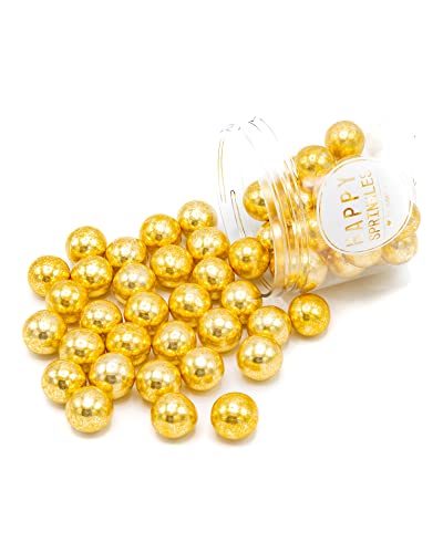 Happy Sprinkles Vintage Gold Choco Crunches XXL 130g | Schoko Kugeln Zum Dekorieren | Basis Für Streusel | Ideale Tortendeko | Für Kekse, Eis & Kuchen Happy Sprinkles Vintage Gold Choco Crunches XXL 130g | Schoko Kugeln Zum Dekorieren | Basis Für Streusel | Ideale Tortendeko | Für Kekse, Eis & Kuchen von HAPPY SPRINKLES