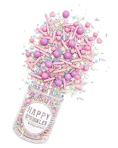 HAPPY SPRINKLES Pastel Vibes 90g | Bunter Streusel Mix Mit Schokolade Zum Dekorieren | Ideale Tortendeko | Für Kekse, Eis & Kuchen Geeignet von HAPPY SPRINKLES