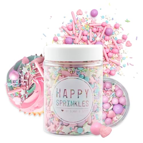Happy Sprinkles Pastel Vibes 90g | Bunter Streusel Mix Mit Schokolade Zum Dekorieren | Ideale Tortendeko | Für Kekse, Eis & Kuchen Geeignet von HAPPY SPRINKLES