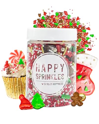 Happy Sprinkles Santas Favourite 90g - Streusel Mix mit Schokolade zum Dekorieren - Weihnachtliche Tortendeko Essbar - Für Kekse & Kuchen Geeignet Happy Sprinkles Santas Favourite 90g - Streusel Mix mit Schokolade zum Dekorieren - Weihnachtliche Tortendeko Essbar - Für Kekse & Kuchen Geeignet von HAPPY SPRINKLES