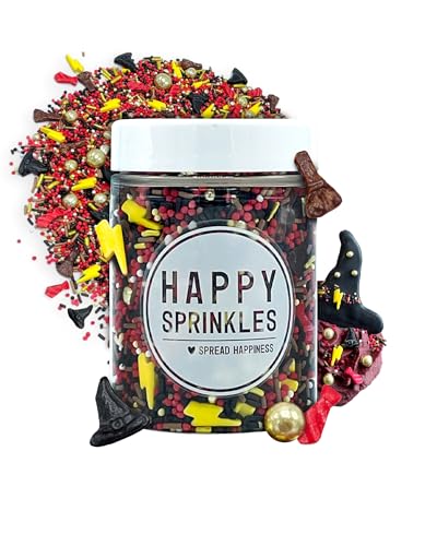 Happy Sprinkles World of Magic 90g - Bunter Streusel Mix mit Schokolade - Tortendeko Essbar mit Magischen Motiven - Deko für Kuchen, Kekse & Eis von HAPPY SPRINKLES