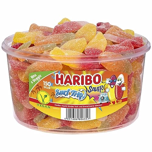 Haribo Surf Trip Sauer Veggie & Vegan, 3er Pack (3 x 1.2 kg) von HARIBO