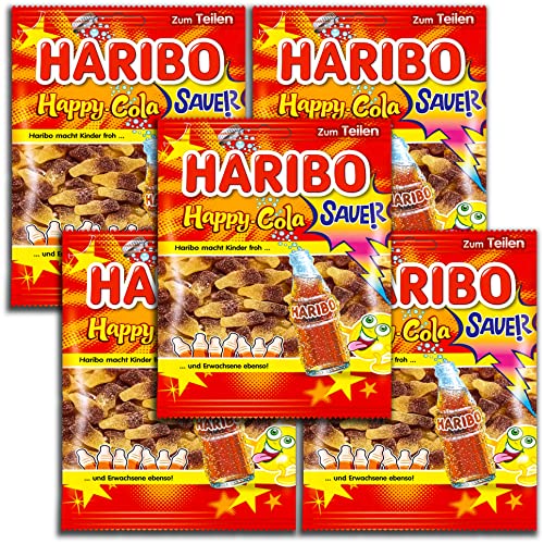 5 er Pack Haribo Happy-Cola sauer 5 x 175g von HARIBO GmbH & Co. KG Hans-Riegel-Straße 1 53129 Bonn (D)