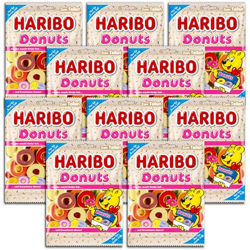 10 er Pack Haribo Donuts 10 x 175g Fruchtgummi mit Schaumzucker 10 er Pack Haribo Donuts 10 x 175g Fruchtgummi mit Schaumzucker von HARIBO