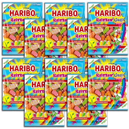 10 er Pack Haribo Rainbow sauer vegan 10 x 160g 10 er Pack Haribo Rainbow sauer vegan 10 x 160g von HARIBO