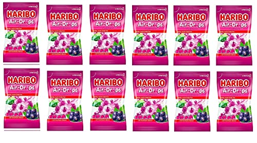 12 Beutel Haribo Air-Drops Air Drops Fresh Cassis a 100g von HARIBO