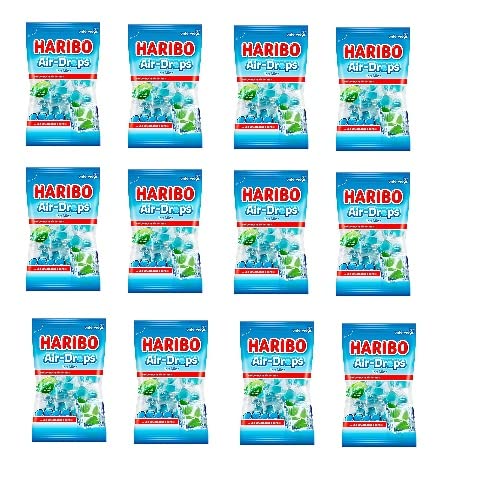 12 Beutel Haribo Air-Drops Air Drops Ice Mint a 100g von HARIBO