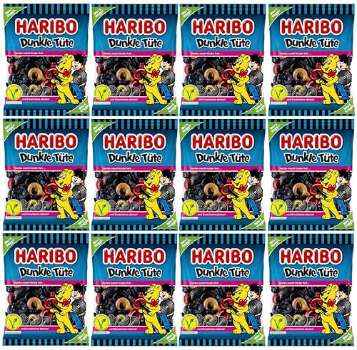 12 Tüten Haribo Dunkle Tüte a 175g (12x 175g) Veggie von HARIBO