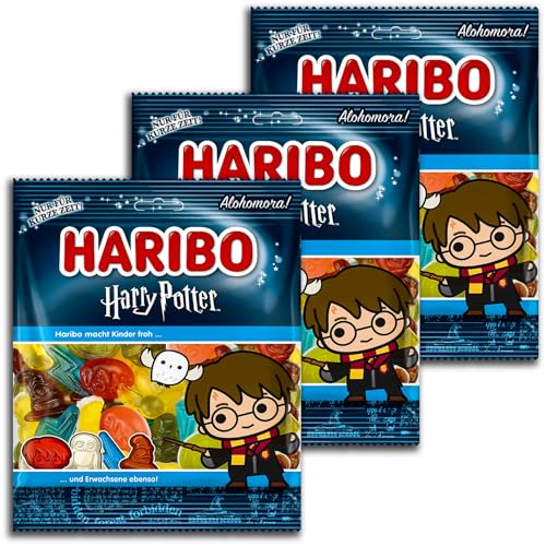 3 er Pack Haribo Harry Potter 3 x 160g Fruchtgummi-Mischung, teilweise mit Schaumzucker von HARIBO