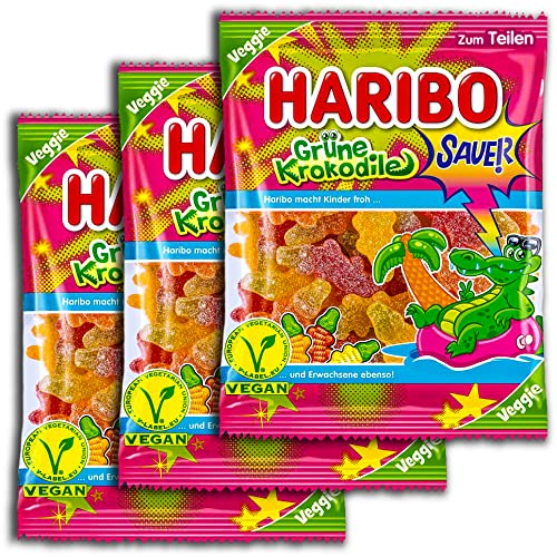 3 er Pack Haribo Krokodile sauer vegan 3 x 175g Saures Fruchtgummi 3 er Pack Haribo Krokodile sauer vegan 3 x 175g Saures Fruchtgummi von HARIBO