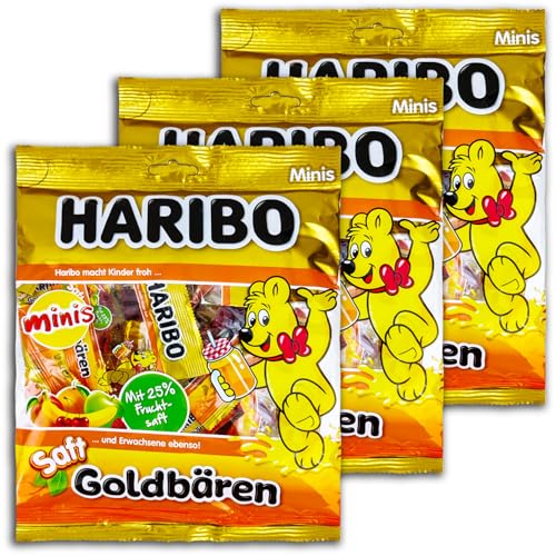 3 er Pack Haribo Saft Goldbären Minis 3 x 220 g XXL-Packung von HARIBO