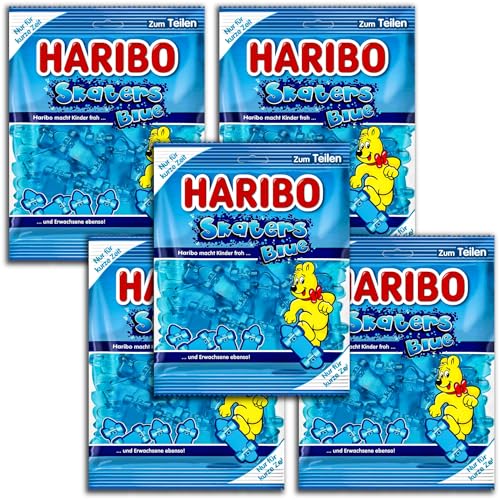 5 er Pack Haribo Skaters Blue 5 x 175g Fruchtgummi mit dem Geschmack Blauer Himbeeren 5 er Pack Haribo Skaters Blue 5 x 175g Fruchtgummi mit dem Geschmack Blauer Himbeeren von HARIBO