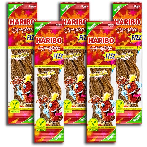 5 er Pack Haribo Spaghetti Happy-Cola FIZZ vegan 5 x 200g Fruchtgummi Sauer 5 er Pack Haribo Spaghetti Happy-Cola FIZZ vegan 5 x 200g Fruchtgummi Sauer von HARIBO