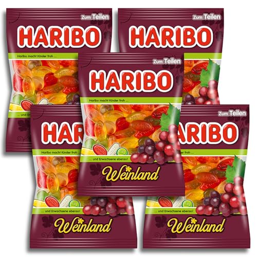 5 er Pack Haribo Weinland 5 x 175g Echtes Weingummi 5 er Pack Haribo Weinland 5 x 175g Echtes Weingummi von HARIBO