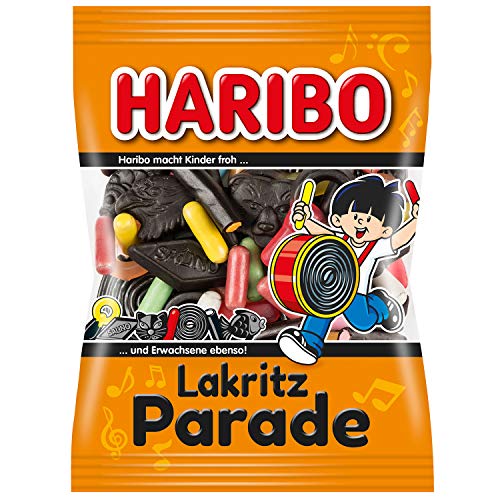 9 Beutel Haribo Lakritz Parade Orginal a 200g gemischtes Lakritz von HARIBO
