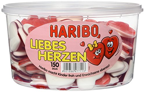 Haribo Liebesherzen Fruchtgummi 150 Stück von HARIBO