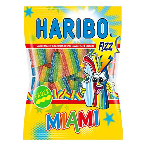 HARIBO Pasta Basta Fruity Mix/Miami, Gummibärchen, Weingummi, Fruchtgummi, Im Beutel, Tüte, 175 g von HARIBO