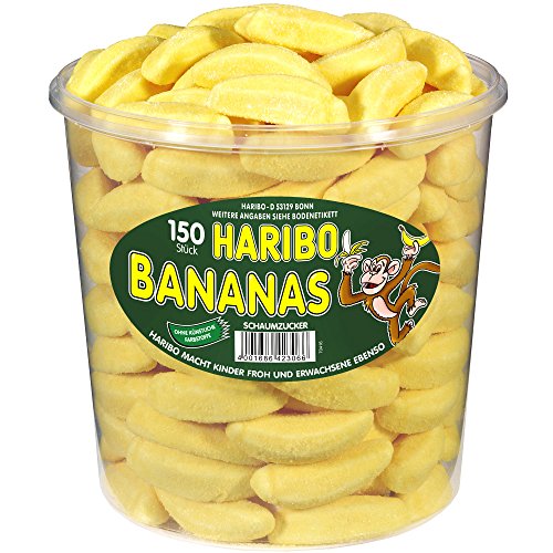 Haribo Bananen – 5 x 1,05 kg Dosen von HARIBO