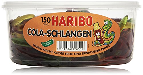 Haribo Cola-Schlangen, 1.05 kg Dose Haribo Cola-Schlangen, 1.05 kg Dose von HARIBO