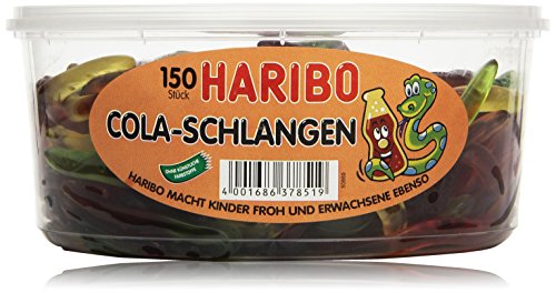 Haribo Cola-Schlangen, 1.05 kg Dose von HARIBO