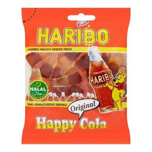 Haribo Happy Cola, Helal / Halal, Gummibärchen, Weingummi, Fruchtgummi, 100g von HARIBO
