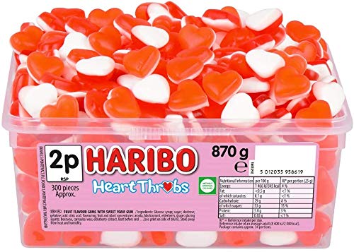 Haribo Heart Throbs 3p Tub 725g Fruchtgeschmack Gums von HARIBO